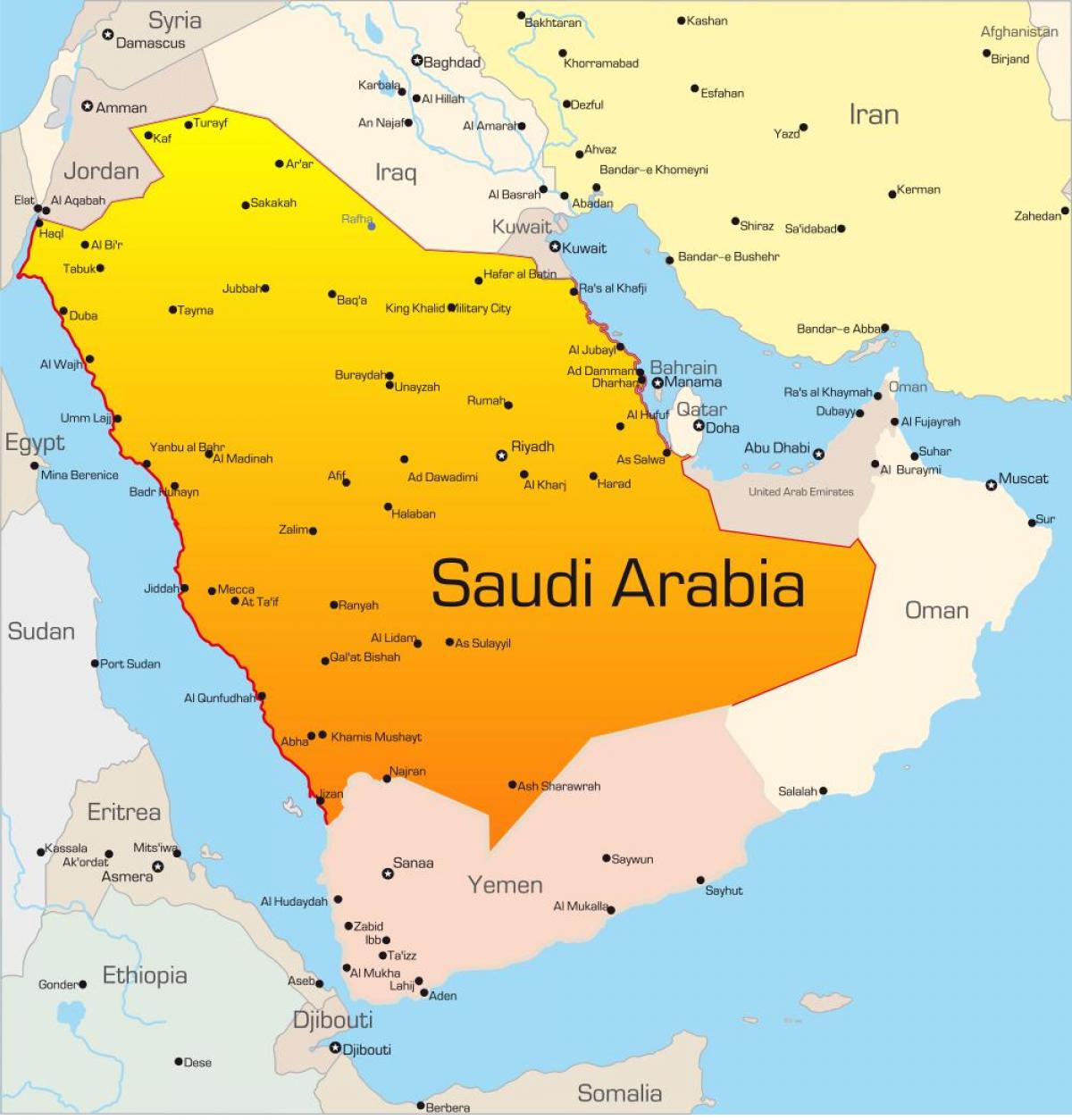 Makkah საუდის არაბეთი რუკა